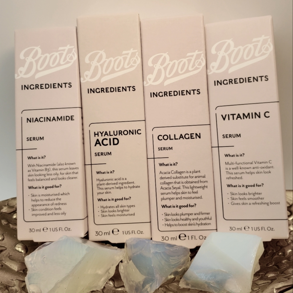 Boots 4  Bundle NEW Hyaluronic Acid, Collagen, Vitamin C, & Niacinamide Serum